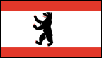 Das Bild zeigt die Landesflagge von Berlin.