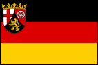 Das Bild zeigt die Landesflagge von Rheinland-Pfalz.