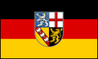 Das Bild zeigt die Landesflagge vom Saarland. Das Bild zeigt die Landesflagge vom Saarland.