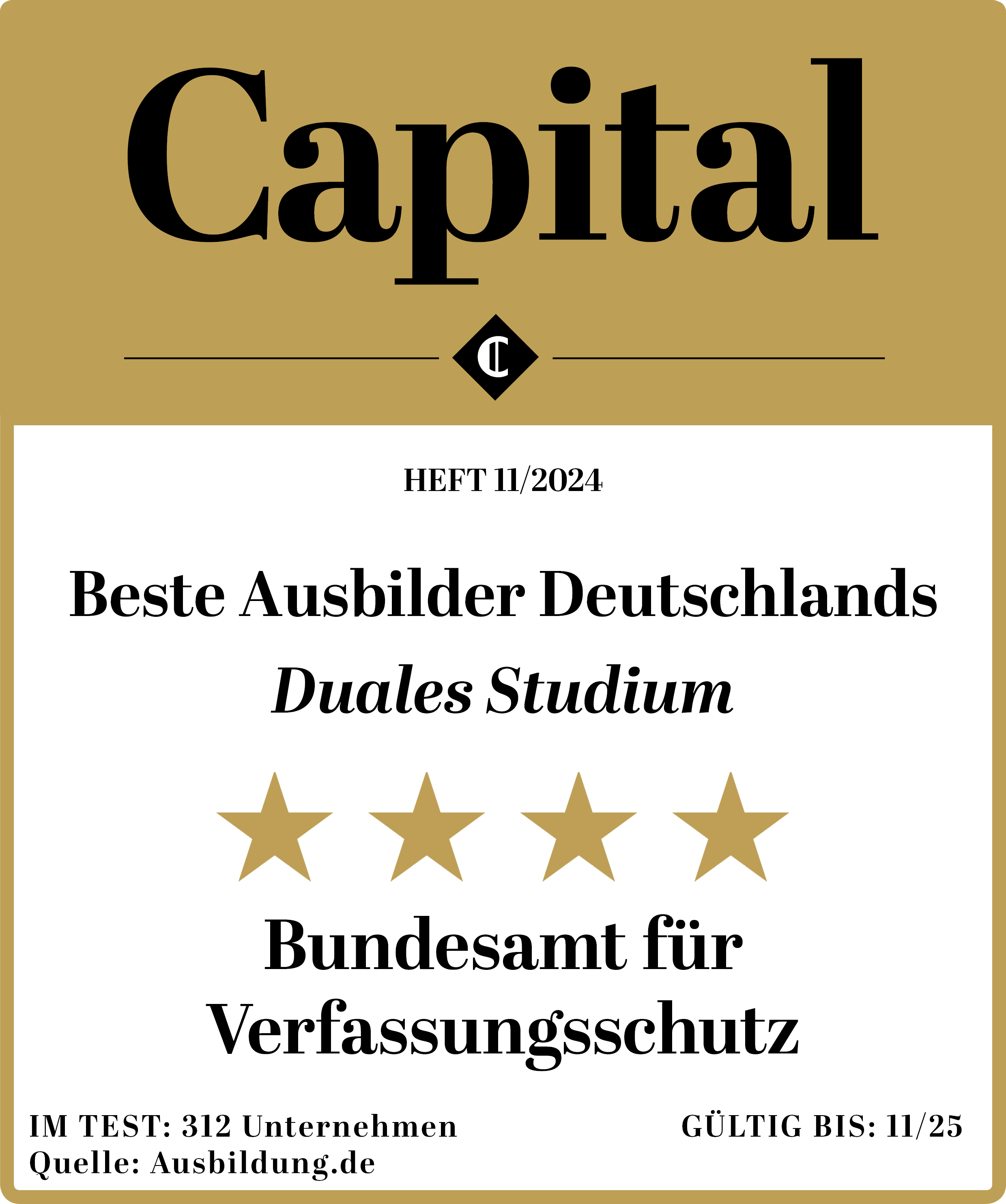 Logo Capital Bester Ausbilder Duales Studium