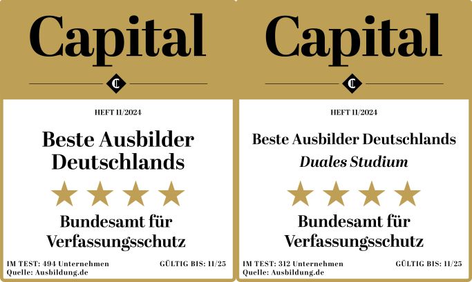 Das Bild zeigt Auszeichnungen des Wirtschaftsmagazin Capital.