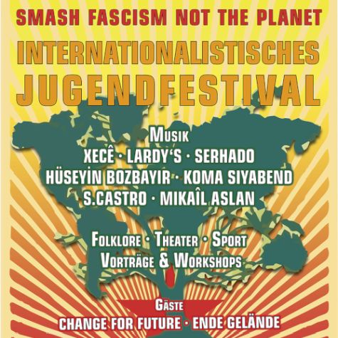 Die Aufnahme zeigt den Ausschnitt eines Flyers für das "Jugend-, Kultur- und Sportfestival" der PKK am 13. Juli 2019 Die Aufnahme zeigt den Ausschnitt eines Flyers für das "Jugend-, Kultur- und Sportfestival" der PKK am 13. Juli 2019