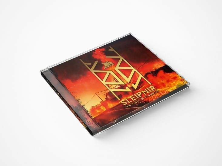 Die Aufnahme zeigt das CD-Cover des Albums "Die Welt in Flammen" der rechtsextremistischen Rockband "Sleipnir". Die Aufnahme zeigt das CD-Cover des Albums "Die Welt in Flammen" der rechtsextremistischen Rockband "Sleipnir".