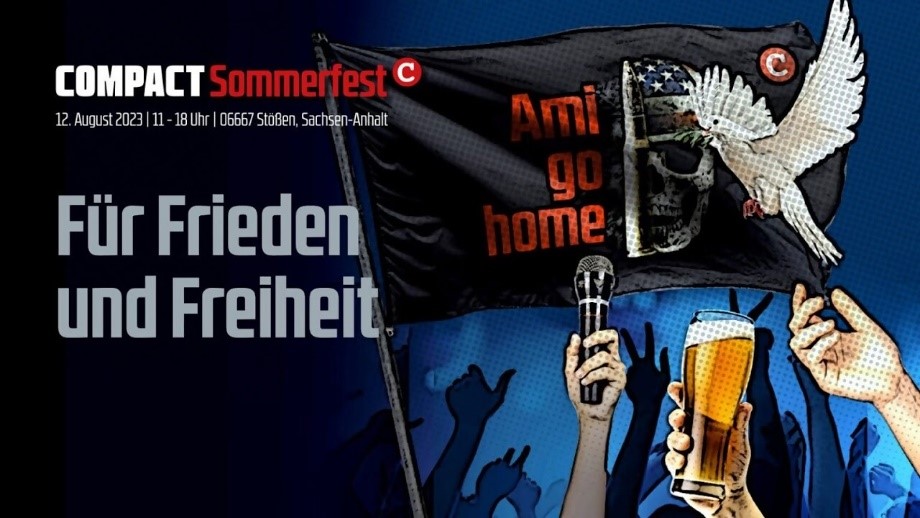 Werbeplakat für das „Sommerfest“ der „COMPACT-Magazin GmbH“ Werbeplakat für das „Sommerfest“ der „COMPACT-Magazin GmbH“