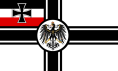 Das Bild zeigt die Reichskriegsflagge in der Version von 1903 bis 1919.