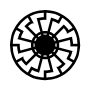 Die Schwarze Sonne ist ein Symbol, das aus zwölf in Ringform gefassten gespiegelten Siegrunen oder drei übereinander gelegten Hakenkreuzen besteht.