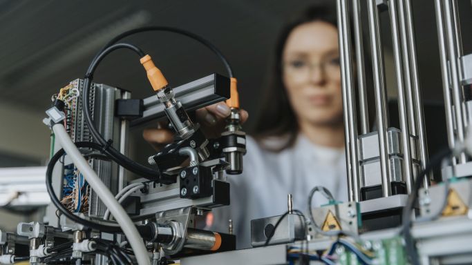 Die Aufnahme zeigt eine Wissenschaftlerin bei der Arbeit in einem Labor (Quelle: Mareen Fischinger/Westend61/picture alliance) Die Aufnahme zeigt eine Wissenschaftlerin bei der Arbeit in einem Labor