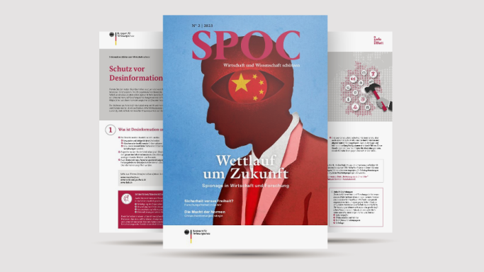Das Bild zeigt 3 Publikationen des Bundesamtes für Verfassungsschutz auf grauem Hintergrund. (Quelle: Bundesamt für Verfassungsschutz) Das Bild zeigt 3 Publikationen des Bundesamtes für Verfassungsschutz auf grauem Hintergrund.