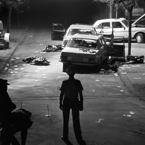 View of the crime scene in Cologne: On September 5, 1977, the RAF kidnapped employer president Hanns Martin Schleyer. Three police officers and the driver died during the hostage-taking. Schleyer was found murdered in Mühlhausen on October 19, 1977.  (Source: Wilhelm Bertram/picture alliance/dpa) View of the crime scene in Cologne: On September 5, 1977, the RAF kidnapped employer president Hanns Martin Schleyer. Three police officers and the driver died during the hostage-taking. Schleyer was found murdered in Mühlhausen on October 19, 1977.