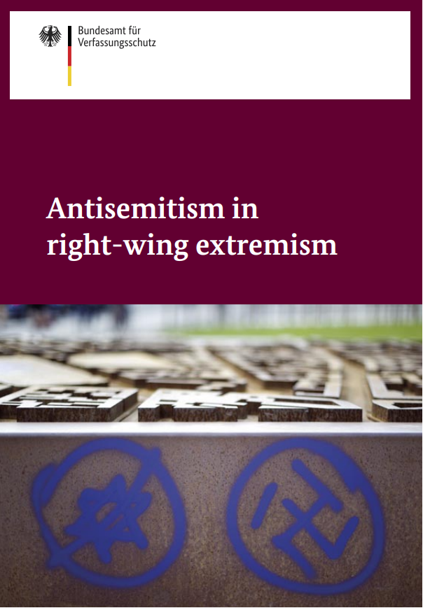 Deckblatt der Publikation "Antisemitism in right-wing extremism"